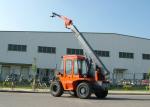 Rigid Suspension Chassis All Terrain Telehandler , Hydraulic Power Steering Boom