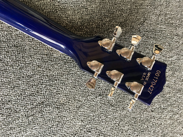 2017 New + guitar factory + Chibson LP custom electric guitar blue flame maple top LP custom 1959 guitar Free Shipping L