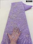 Exquisite handmade beaded lace embroidery lace fabric wedding dress Senegal