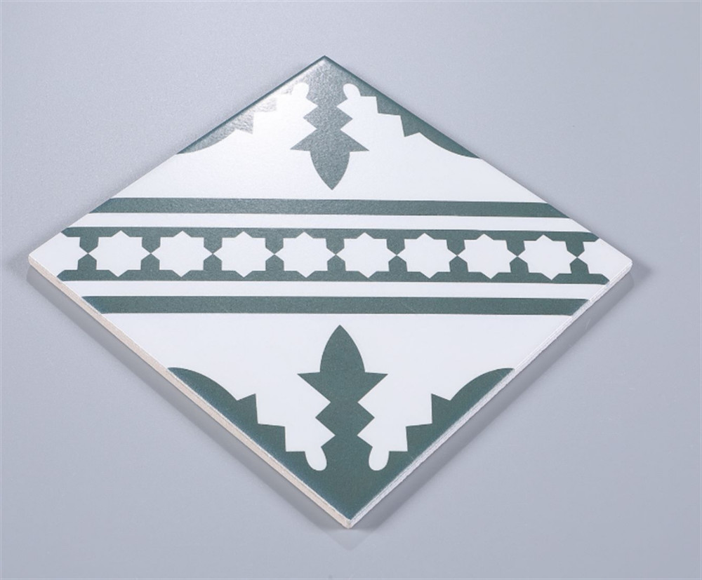 Green And Beige 200x200mm Indoor Floor Tile For Dining Room And scratch-resistant Ceramic Rustic Tiles For Living Room