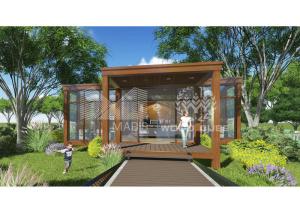 Quality Moistureproof Prefabricated Small Houses , No Paint Prefab Mini Cabins wholesale