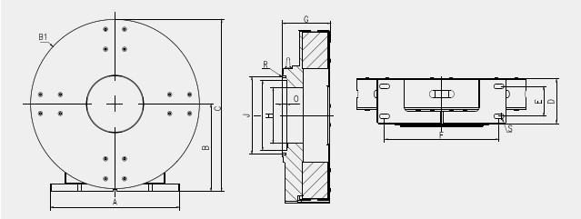 Laser Rotary Air Chuck Full Stroke For Laser Pipe Cutter