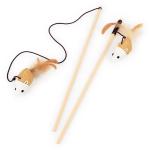 Linen Feather Pet Training Products Interactive Cat Toy Teaser Multiple styles