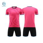 Customizable Pink/Orange Adult Soccer Jersey Set Unisex Polyester Training
