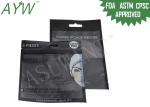 Plastic Cosmetic Stand Up Zipper Bags Three Sides Seal Bag With Gravure Printed