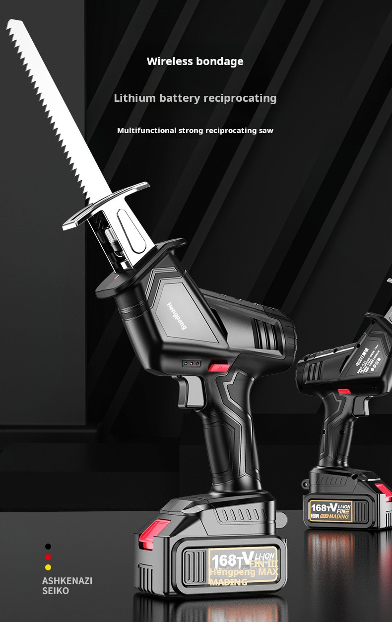 3000Mah Lithium Battery Electric Chain Saw Cordless Continuously Variable Speed
