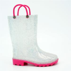 Quality Mid Calf Short White Rain Boots With Handles 35EU wholesale