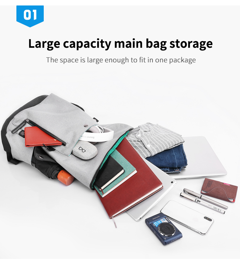 High quality fashion waterproof USB trend men's school bags Laptop Backpack
