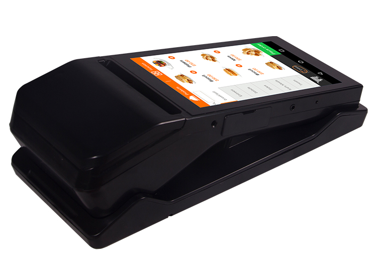 8G EMMC Capacitive Screen Supermarket Swipe Card POS Machine Powered by 7.4V Battery
