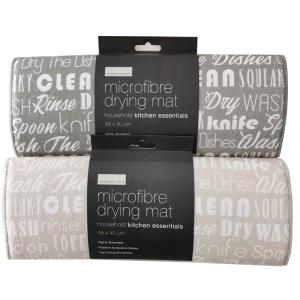 Quality XL Printed Sustainable Dish Drying Mat Microfiber Dish Drying Mat wholesale