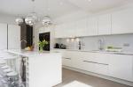Villa/Apartment Kitchen Cabinet with Islands Modern Style Wooden Luxury Glossy