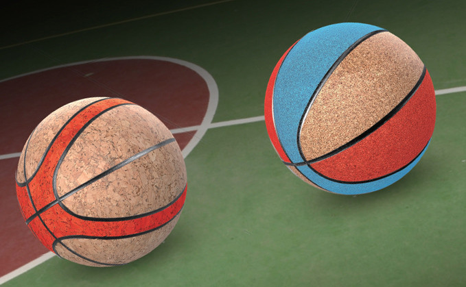 Renewable Custom Cork Basketball Balls Antislip Ageing Resistance Size 7