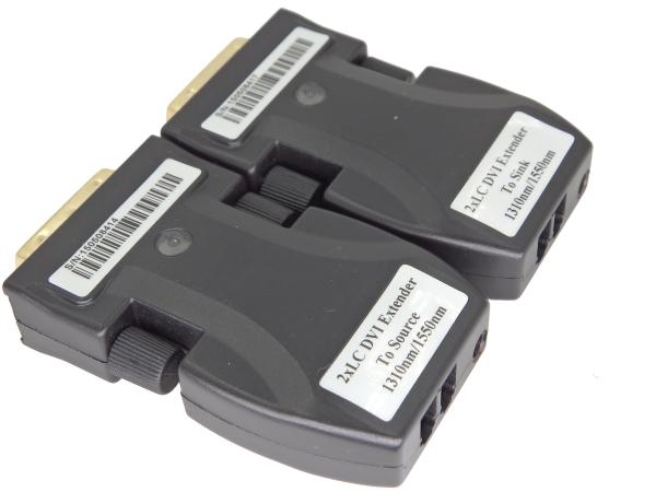 Cheap Minitype DVI  Extender over dual core single mode fiber optic cable for sale