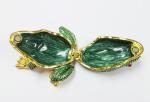 New design reinstone enamel Jiraffe frog pewter jewelry box metal pewter frog