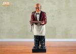 Red Poly Butler Statue Fat Chef Kitchen Decor Resin Butler Sculpture Statue 90cm