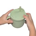 100% Silicone Sippy Cup Eco Friendly BPA Free Baby Snack Cup Customized Sizes