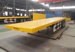 Heavy Mechanical Suspension Two Axle Container Flatbed Trailer For Transportatio