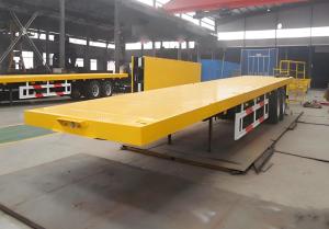 Quality Two Axle Container Flatbed Semi Trailer With 1840mm Tread And 8t Grade wholesale