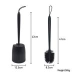 Eco Friendly 53*12.6cm Silicone Toilet Bowl Brush Round Flex Bathroom Magic