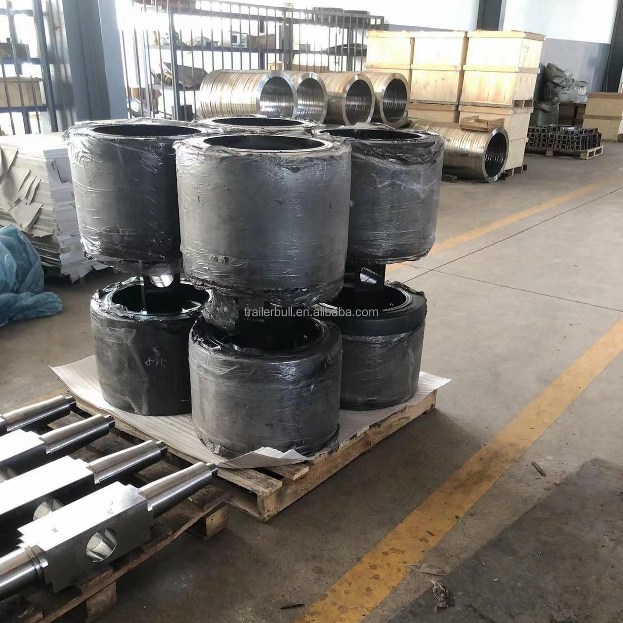 Solid Axles and Solid Tires Semi-Trailer Running Gear System for Max Payload 80T-100 Ton