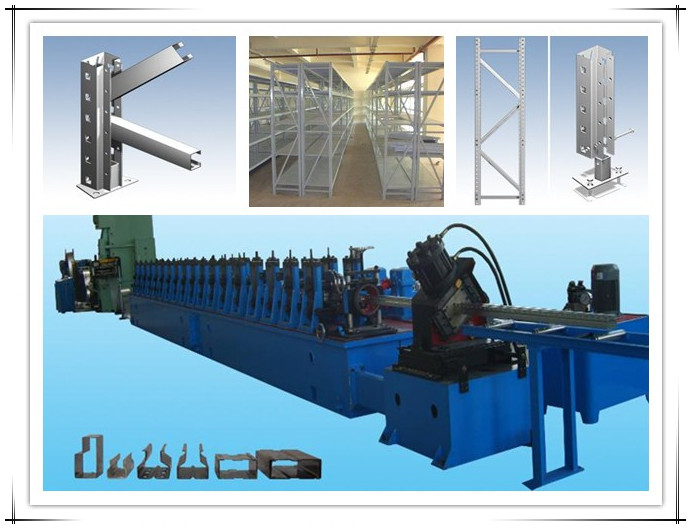 22 KW Main Power Metal Storage Rack Making Machine For 1.8mm - 3.0mm Thickness Steel