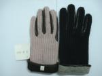 2017 Fashionable Finger lady Leather Knitted Back glove