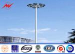 Q345 Steel Street LED High Mast Lighting Pole 20m / 25m For Airport / Seaport