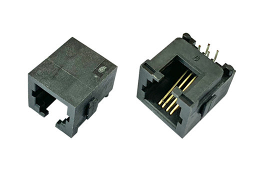 RJ12 Modular Jack,Shielded, SMT， RJ12 Telephone Jack 6P6C, Offset ,HULYN