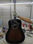 Custom Grand 41 inch Dreadnought Acoustic Guitar in Dark Brown Finish Flamed