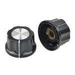 Professional Rotary Potentiometer Knobs 6mm Φ27*16mm Size For Round Ribbed Shaft