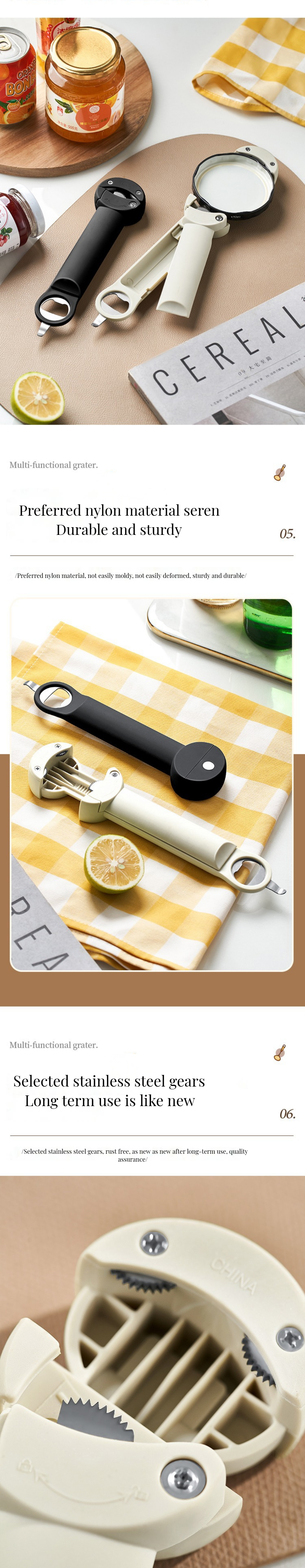 Multifunctional Magnetic Bottle Jar Opener for Wine Retractable Design User-Friendly