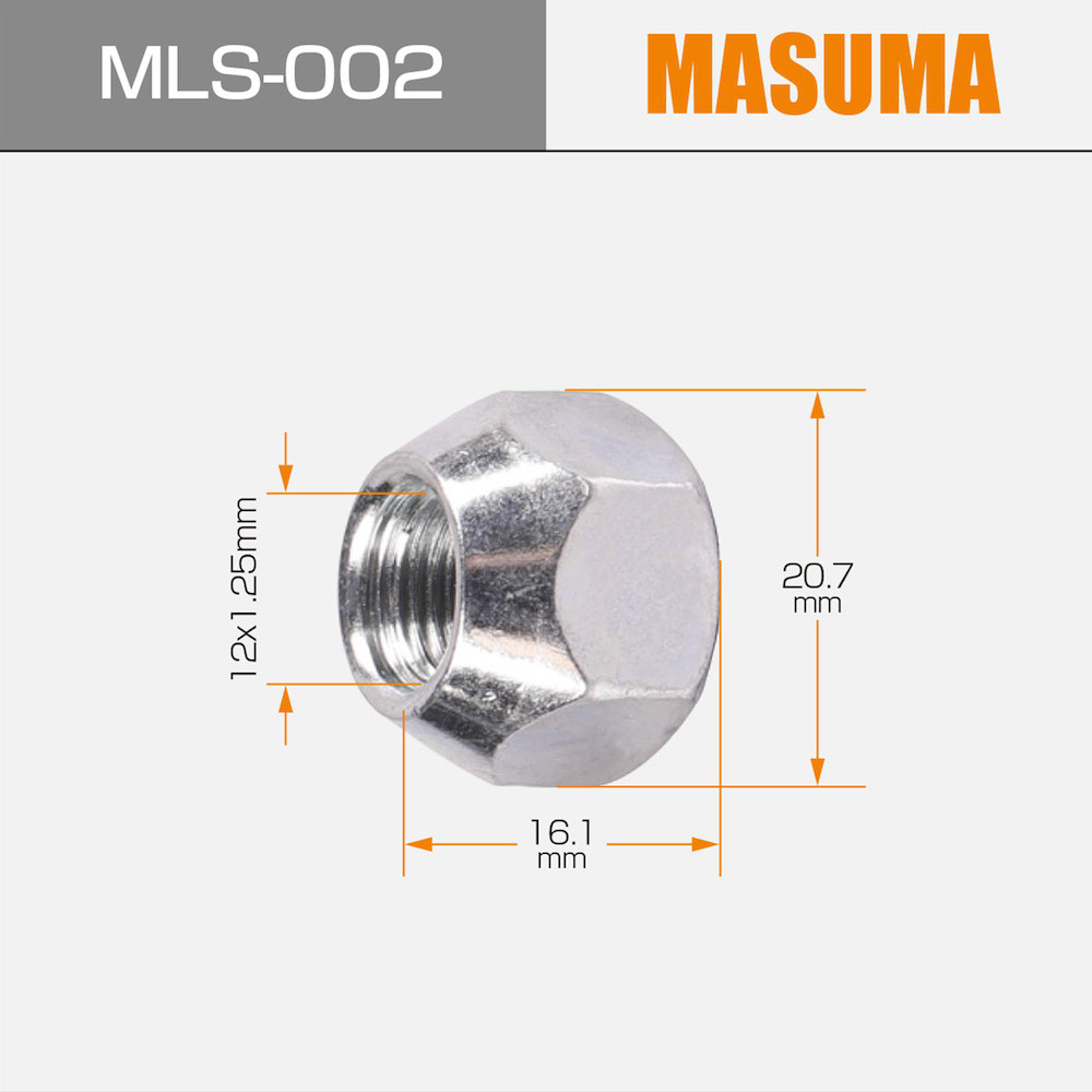 NISSAN CEDRIC Wheel Nut 40224-92S00 40224-21001 40224-ZE73A D0224-G9551 by MASUMA MLS-002