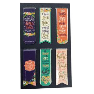 Quality OEM 6pcs Inspirational Magnetic Book Mark Page Marker For Students Stationery wholesale