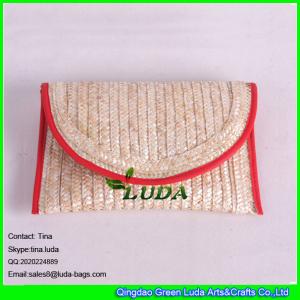 Quality LUDA natural wheat straw clutch bag wholesale
