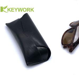 Quality Beautifully Textured Black PU Leather EVA Eyewear Case Unisex Sunglasses Protector wholesale