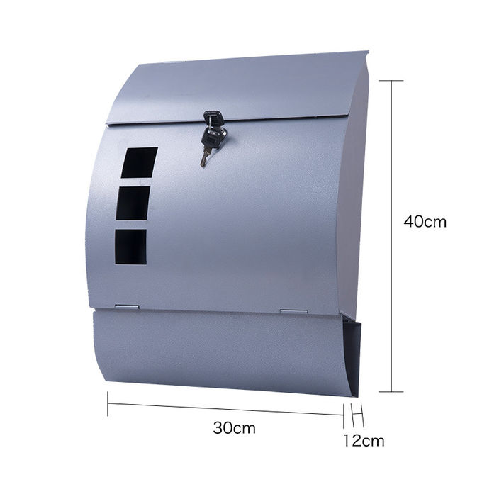Modern Galvanized Metal Residential Mailboxes Outdoor Wall Mounted Letterbox