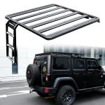 Q235-8 Black Metal Fabrication Car Ladder Roof Rack Side Wall Retrofit Kit for