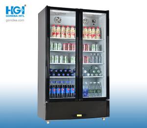Quality R600a Upright Double Glass Door Display Cooler 470L wholesale