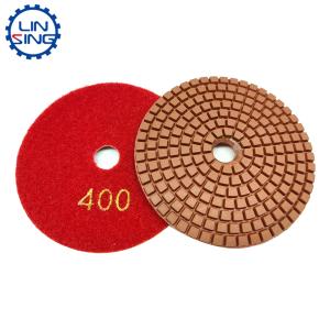 Quality 4inch Microfibre Flexible Polishing Pad A-Grade for Durable Stone Slabs Grinding Tools wholesale