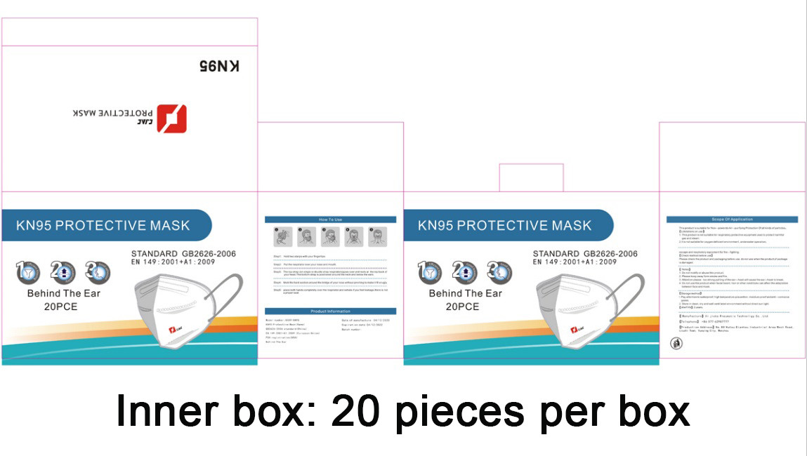 CE / FDA certification SGS detection dust-proof PM2.5 disposable non-woven fabric KN95 protective mask