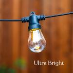27Ft 2700K Commercial Grade Solar Powered Outdoor String Lights