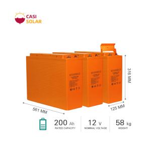 Quality 200Ah Valve Regulated Sealed Battery 12V Maintenance Free Solar Battery wholesale