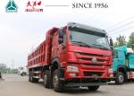 HOWO Tipper 6x4 Sinotruk Dump Truck , Dump Tractor Trailer 12 Wheeler For Quarry