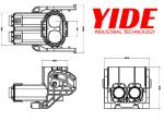 High Power Motorcycle Electrical Connector 250A 1000V Waterproof