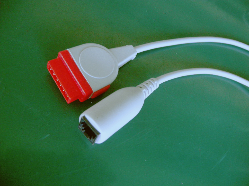 GE Utah Invasive Blood Pressure Cable 12ft Grey Rect 11pin To Utah-4pin