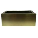 Outdoor large long square rectangle garden planters steel flower pot