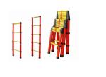 FRP Fiberglass Telescoping Ladder , Insulated Fiberglass Telescopic Ladder