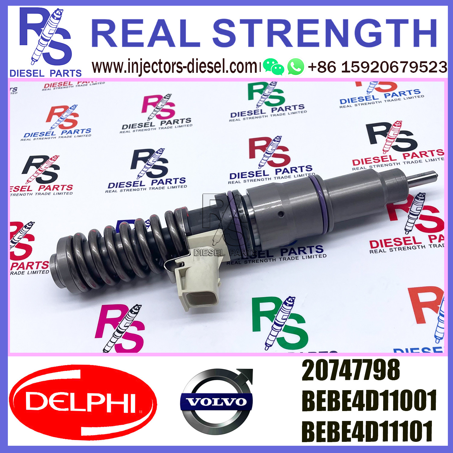 DELPHI 4pin injector 21644600 Diesel pump Injector V-O-L-V 21644600 7420747798 7421582098 E3.18 for V-O-L-V/RENAULT MD9