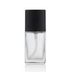 Clear Empty Square Glass Bottle For Liquid Foundation custom logo printing
