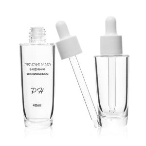 Quality Custom Cosmetic Packaging 40Ml Clear Glass Lotion Bottle wholesale